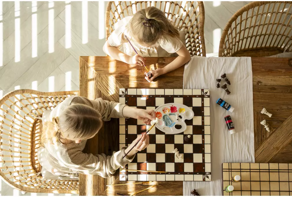 Zestaw szachowy nr 5 do samodzielnego malowania i montażu